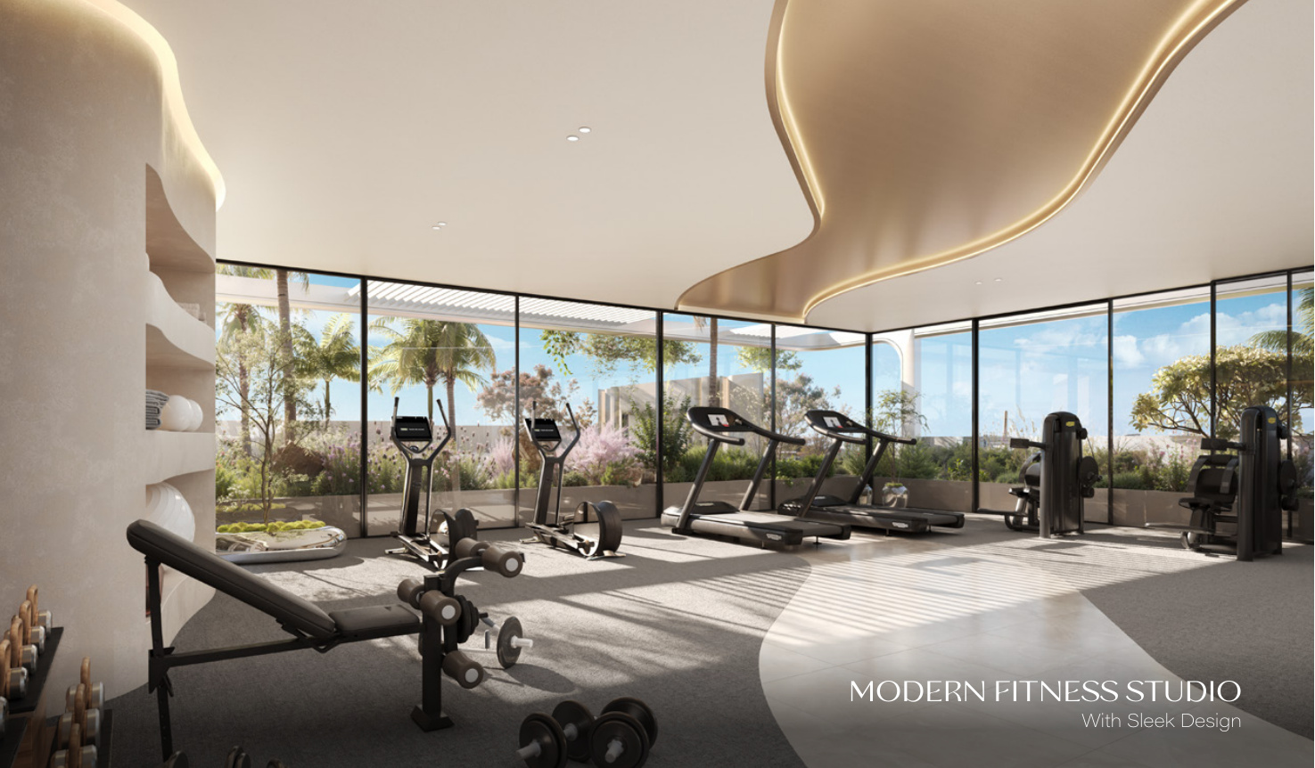 Modern fitness studio at Weybridge Gardens 4