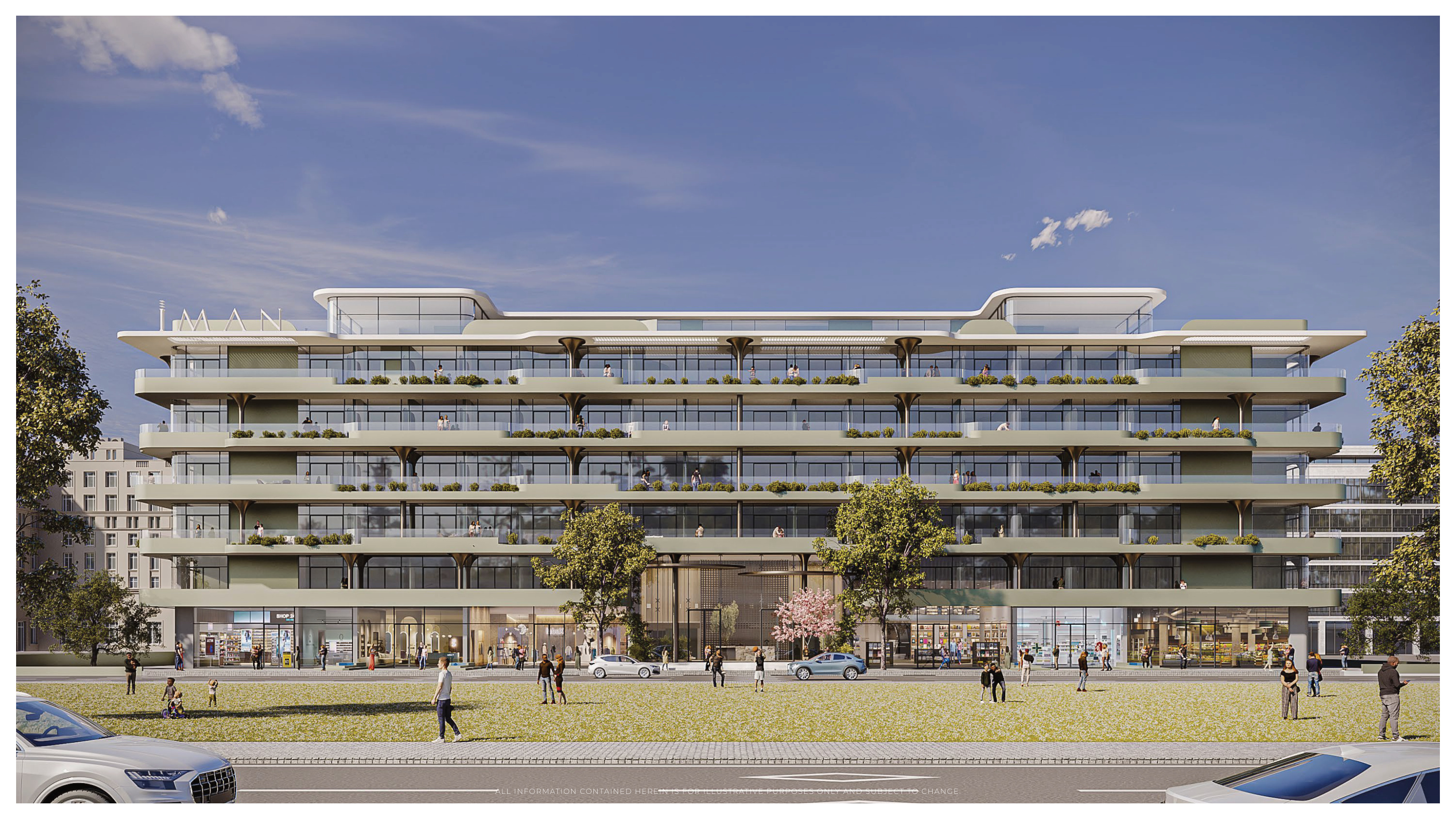 Gardens 2 residential building exterior in Arjan