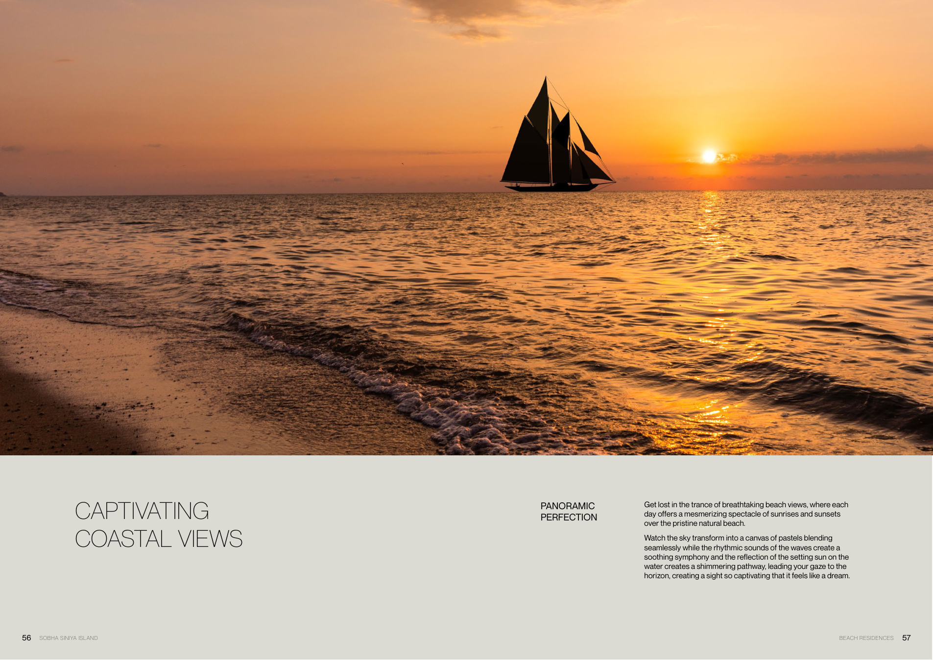 Sunset over the coast at Siniya Island