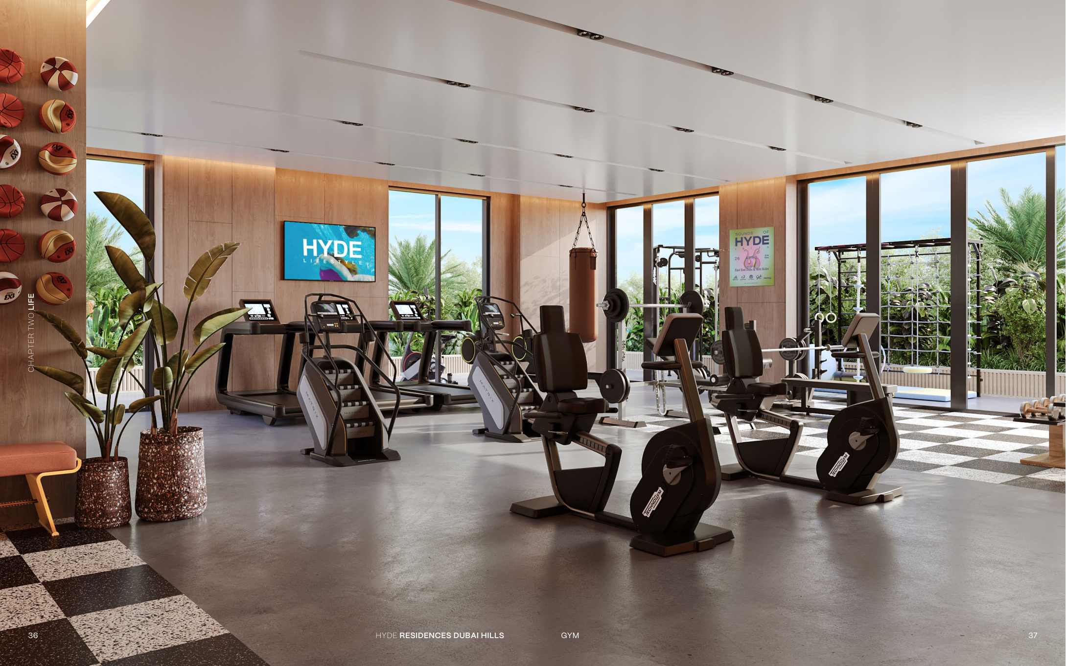 Fitness studio at Hyde Residences